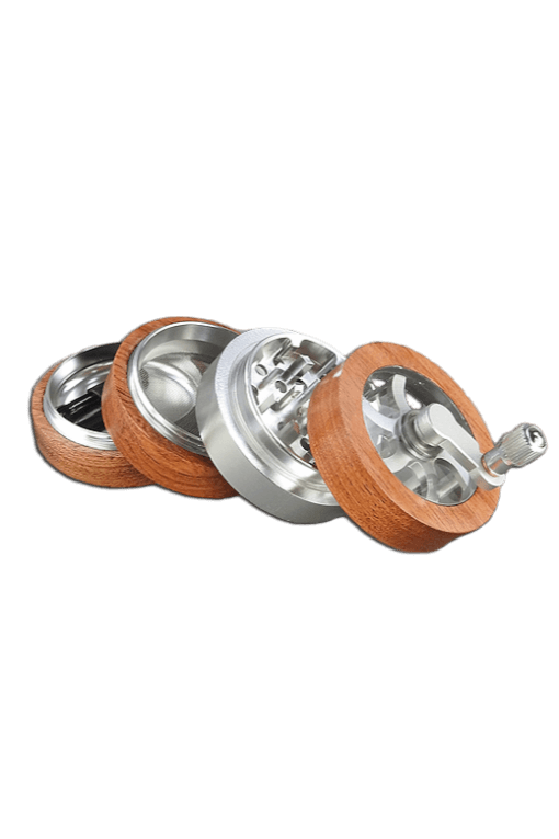 Premium Holzkurbelgrinder mit Aluminium-Innenleben Ø 50mm - versch. Farben  [GRN21043]