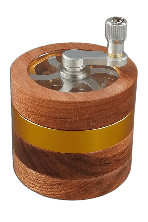 Premium Holzkurbelgrinder mit Aluminium-Innenleben Ø 50mm - versch. Farben  [GRN21043] – Bild 4