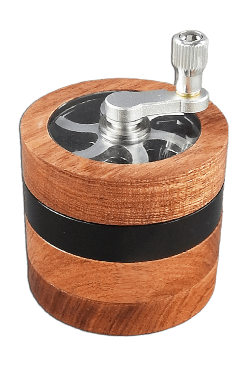 Premium Holzkurbelgrinder mit Aluminium-Innenleben Ø 50mm - versch. Farben  [GRN21043] – Bild 3