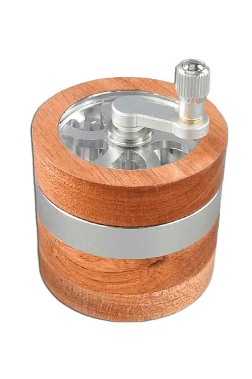 Premium Holzkurbelgrinder mit Aluminium-Innenleben Ø 50mm - versch. Farben  [GRN21043] – Bild 2