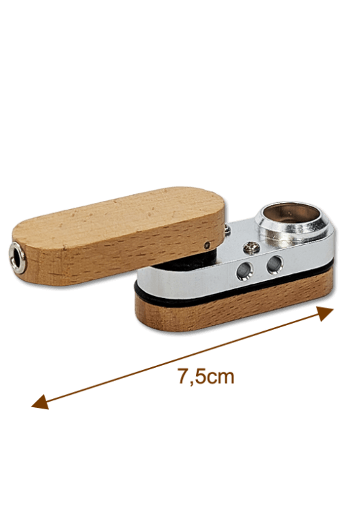 Holzpfeife zum Zusammenklappen für unterwegs 7,5cm [SP07041] – Bild 3