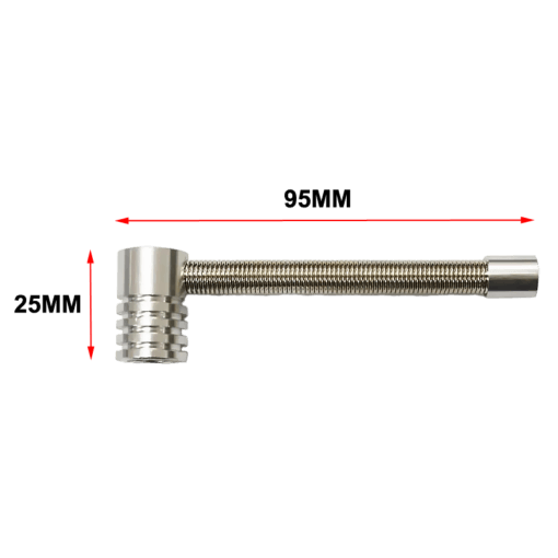 Biegsame Spiralpfeife in Samtbag - 9,5cm [MK-20] – Bild 6