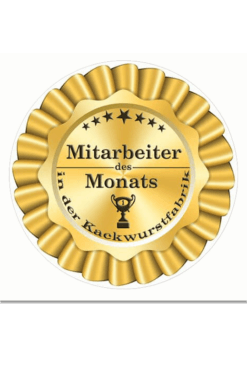 Aufkleber Mitarbeiter des Monats