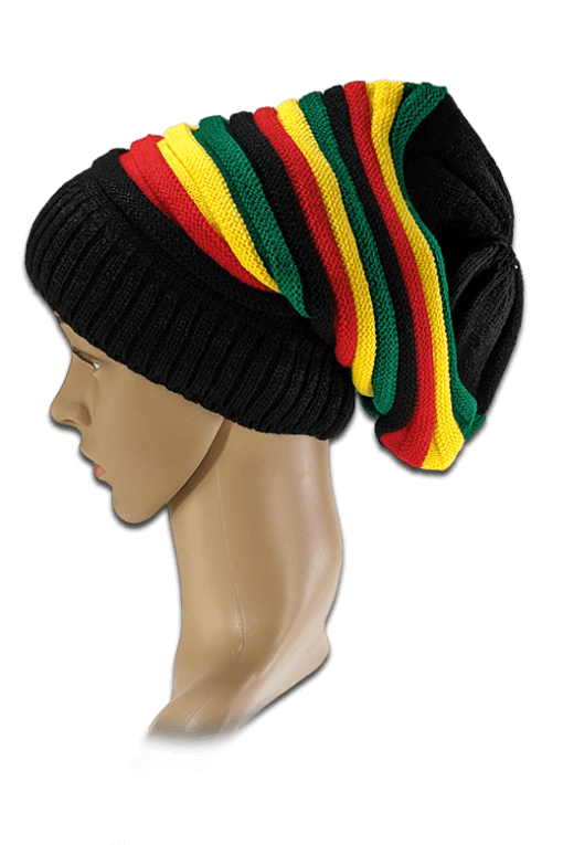 Rastafari-Strickmütze für langes Haar