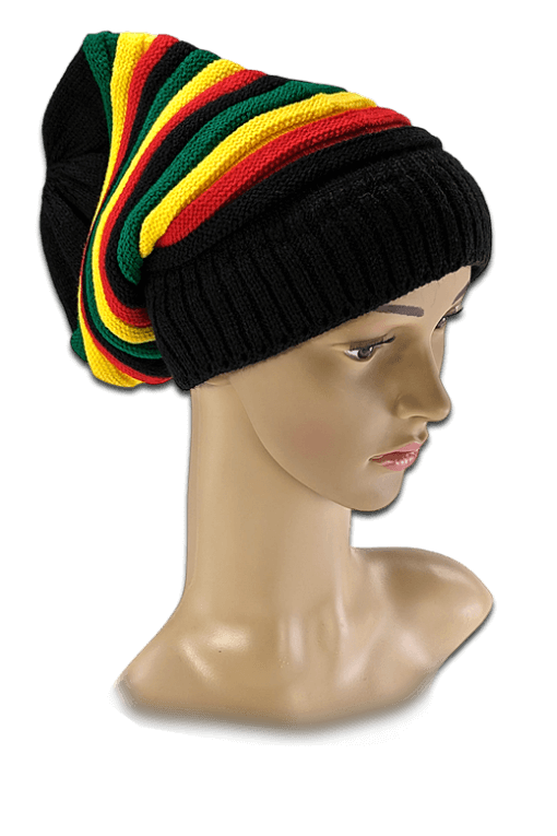 Rastafari-Strickmütze für langes Haar