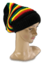 Rastafari-Strickmütze für langes Haar