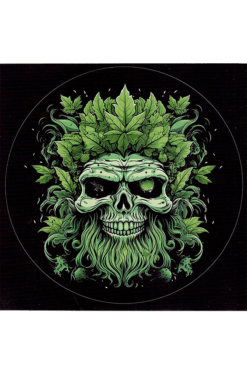 Aufklkeber Weed Leaf Skull