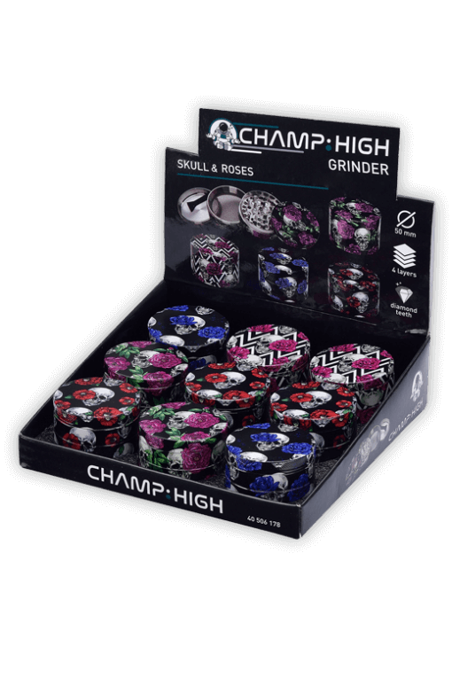 Champ-High-Skull-and-Roses-Grinder-Display