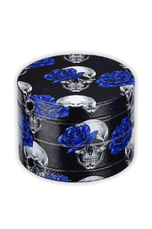 Champ-High-Skull-and-Roses-Grinder-blaue-rosen