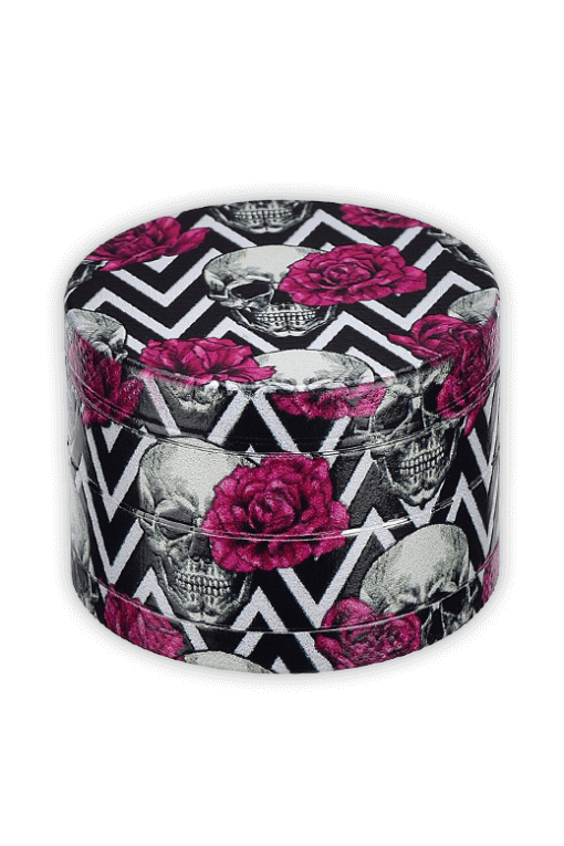 Champ-High-Skull-and-Roses-Grinder-pink-ohne-Blaetter